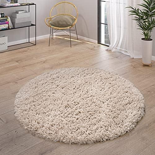 Présentation de Zoom sur Tapis Moelleux Moderne Shaggy Style Flokati Beige Confortable Paco Home