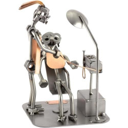 Figurine métal Dentiste Femme Steelman24, sculpture acier en situation