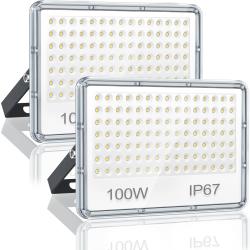 Présentation Projecteur LED Extérieur 100W, 10000LM, IP67, Lot de 2