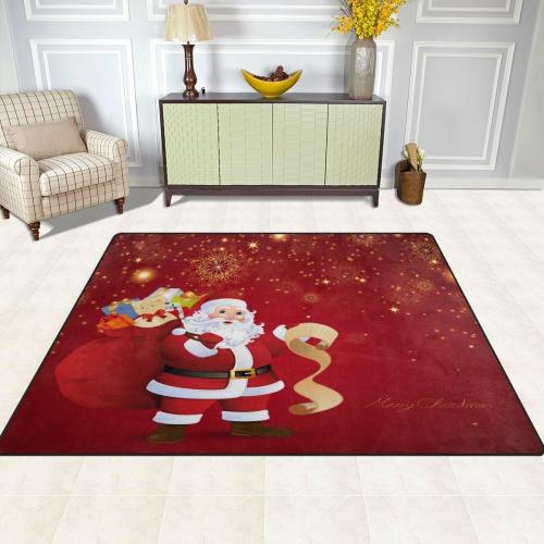 Présentation de Zoom sur Tapis multicolore motif Père Noël, feu d'artifice