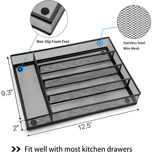 Présentation de Zoom sur Couvert carré en acier inoxydable, 40 pièces, poli miroir