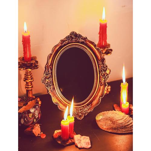 Présentation de Zoom sur Miroir de Sorcière Noir Nosadi, Outils de Scrying, Divination