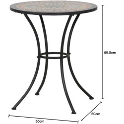 Table de Jardin Siena Garden Prato Acier Noir 60x60 en situation