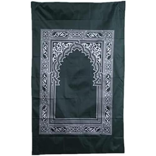 Présentation de Zoom sur Tapis de prière portable ONEBRAND, boussole Qibla, vert clair