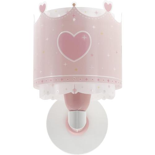 Présentation de Zoom sur Applique Murale Enfant Dalber Little Queen Couronne Rose