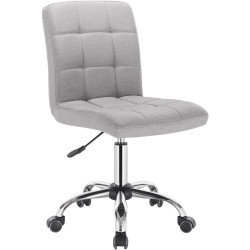 Présentation Chaise de Bureau Ergonomique Pivotante, Lin Gris Clair