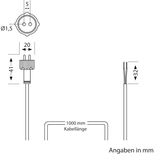 Présentation de Câble de Raccordement NEMO IP44 Parlat, Noir, 1m en situation