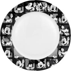 Présentation Assiettes à dîner Mickey, lot de 4, motif grille