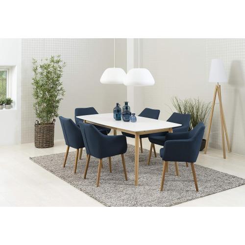 Présentation de Zoom sur Table à Manger Rectangulaire Blanc Bois AC Design Furniture