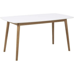 Présentation Table à Manger Rectangulaire Blanc Bois AC Design Furniture