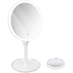 Présentation Miroir Grossissant Rond LED Navaris, Salle de Bain, Maquillage