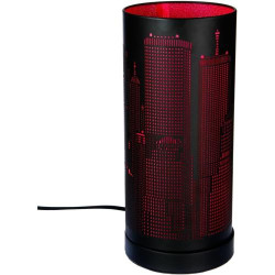 Présentation Lampe Tactile Cylindrique Rose Noir ATMOSPHERA