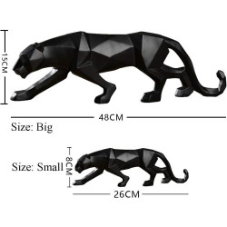 Fjwysangu Sculptures Animaux Abstraits Résine Noire en situation