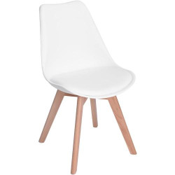 Présentation Chaises scandinaves IPOTIUS, bois hêtre massif, blanc