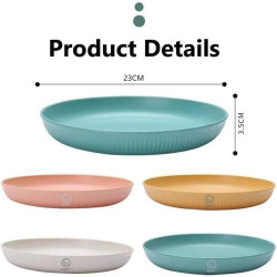 Assiettes plates Yongheng incassables, en polypropylene, micro-ondes en situation