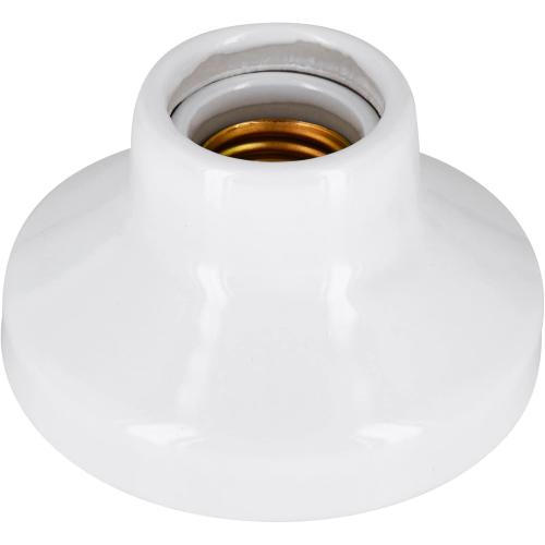 Présentation de Zoom sur Lampe encastrable porcelaine E27, vernis blanc HAVA