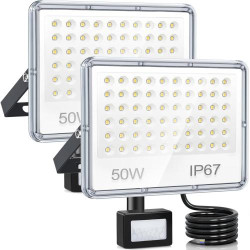 Présentation Projecteur LED Extérieur 50W, 5000LM, IP67, Détection Mouvement