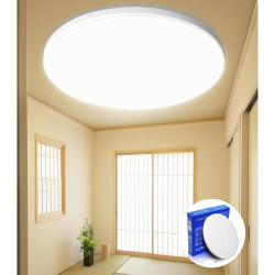 Présentation Plafonnier LED Buvyuotu Rond 24W 6000K Blanc Moderne