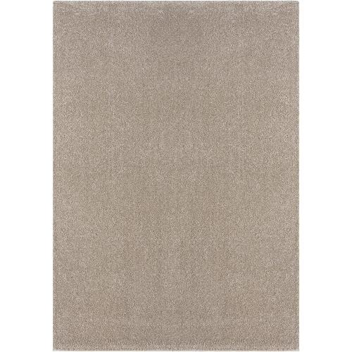 Présentation de Zoom sur Tapis Moderne Poils Courts Épais Beige, Effet Mélangé