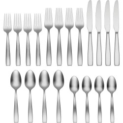 Oneida 20PC Everdine Sets Plat Argent, Élégance, Durable en situation