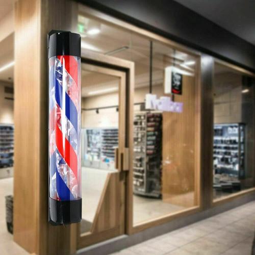 Présentation de Zoom sur Kangten LED Barbers Pole, Lumière Rotative, Signalisation Coiffure