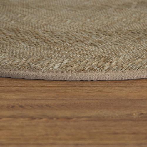 Présentation de Zoom sur Paco Home Tapis Rond Tissé Style Sisal Beige