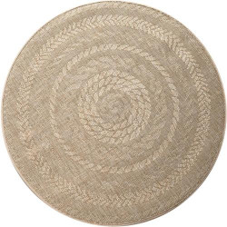 Présentation Paco Home Tapis Rond Tissé Style Sisal Beige