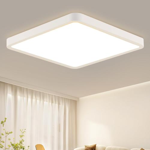 Présentation de Présentation Plafonnier LED Plat 23W Lumière Chaude IP44 Étanche