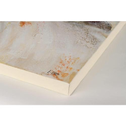 Kunstloft Tableau Peinture Moderne Abstrait Blanc Beige en situation