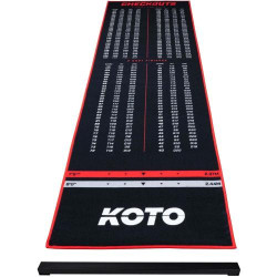 Tapis de fléchettes KOTO, antidérapant, rouge, haute qualité en situation