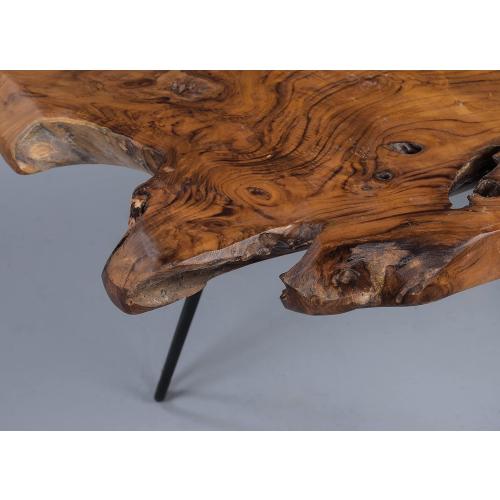 Présentation de Table Basse M2 Kollektion, Bois de Teck, Marron en situation