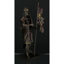 Statue Byzantin Constantin XI Palaiologue, Zeckos, Bronze en situation