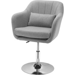 Présentation Fauteuil Relax Gris, Coussins Lombaires, Pivotant 360°