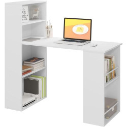 Présentation Bureau Informatique eSituro, Rangement, Bois Blanc, 6 Étagères