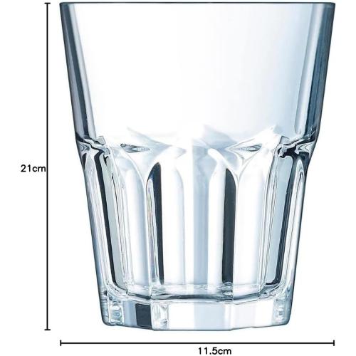 Présentation de Zoom sur Verres à whisky Arcoroc Granity, lot de 6 transparents