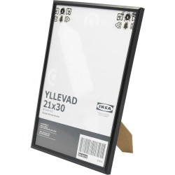 Ikea YLLEVAD Lot 4 Cadres Photo Plastique Noir en situation