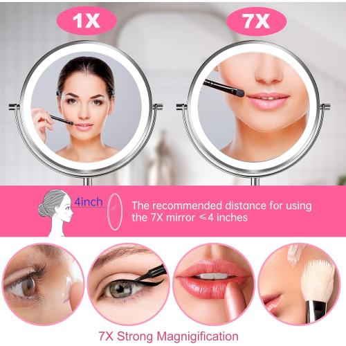 Présentation de Zoom sur Miroir maquillage LOVESPEJO lumineux, grossissant, rechargeable