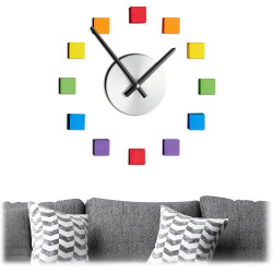 Présentation Horloge Murale DIY Relaxdays, Chiffres Arc en Ciel, Colorée