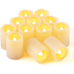 Présentation Bougies LED Sans Flamme Vacillante CANDLE IDEA 12 Pièces