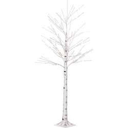 Présentation VOLTRONIC Arbre LED bouleau, intérieur extérieur, blanc chaud