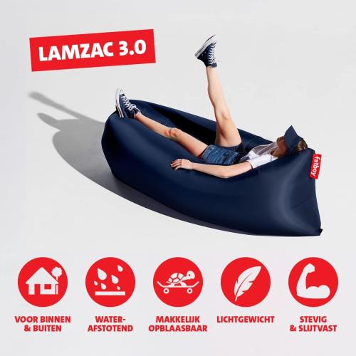 Présentation de Zoom sur Fatboy Lamzac 3.0 Pouf Gonflable Bleu Extérieur