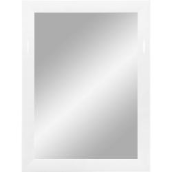 Miroir mural blanc brillant, cadre MDF 35 mm en situation