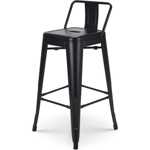 Présentation de Présentation Tabouret Bar Metal Noir Mat Kosmi, Style Industriel