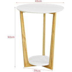 Table Basse Ronde SoBuy, Gueridon, 3 Pieds, Café en situation