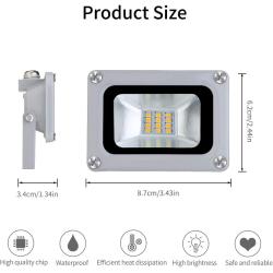 Projecteur LED 12V 10W 800lm, Éclairage Sécurisé IP66 en situation