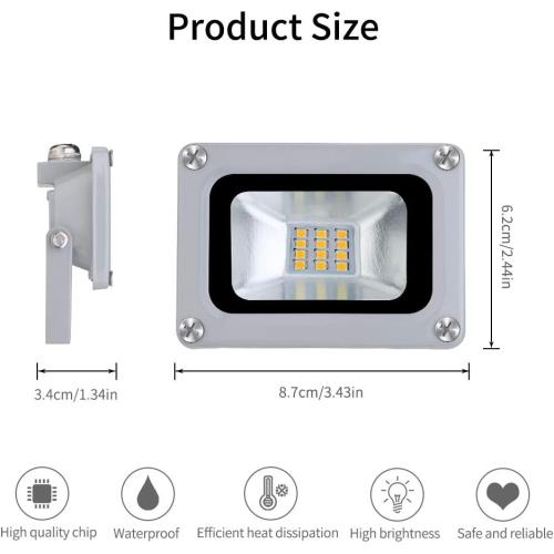 Présentation de Projecteur LED 12V 10W 800lm, Éclairage Sécurisé IP66 en situation