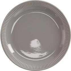 Assiettes en céramique, lot de 4, Lenox, gris, blanc en situation