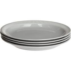 Présentation Assiettes en céramique, lot de 4, Lenox, gris, blanc