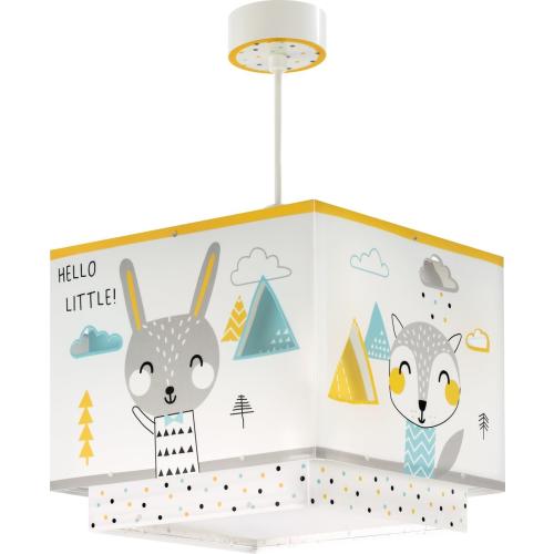 Présentation de Zoom sur Lampe suspension enfant Hello Little, animaux colorés