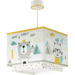 Présentation Lampe suspension enfant Hello Little, animaux colorés